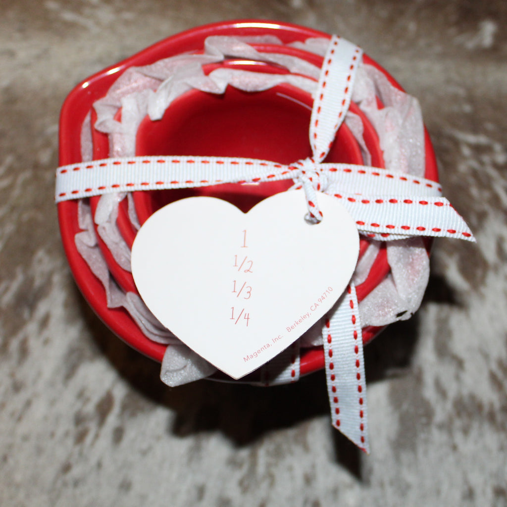 Rae Dunn Heart Red Measuring Cups
