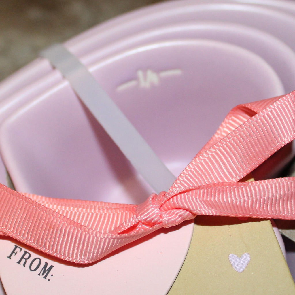 Heart Shaped Pastel Purple Measuring Cup Set with Heart Design