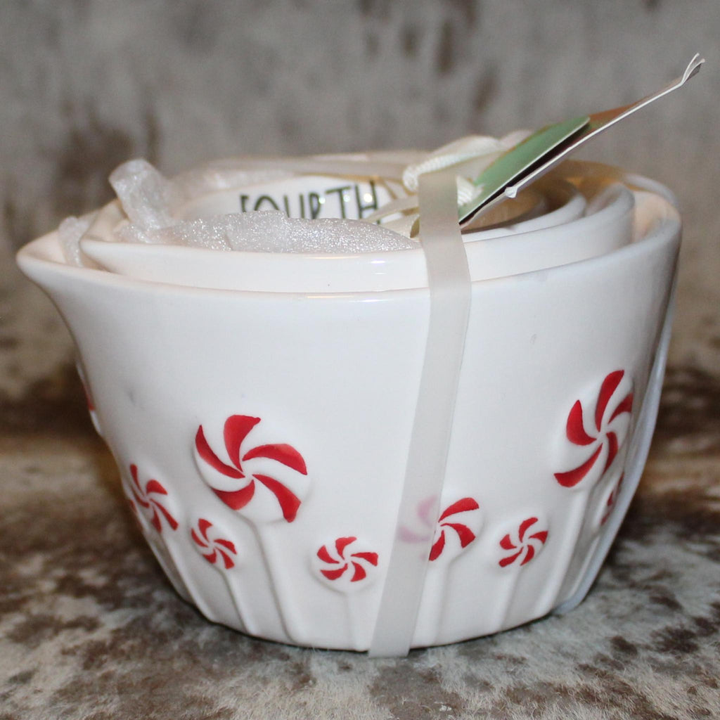Rae Dunn Peppermint Lollies Measuring Cup Set