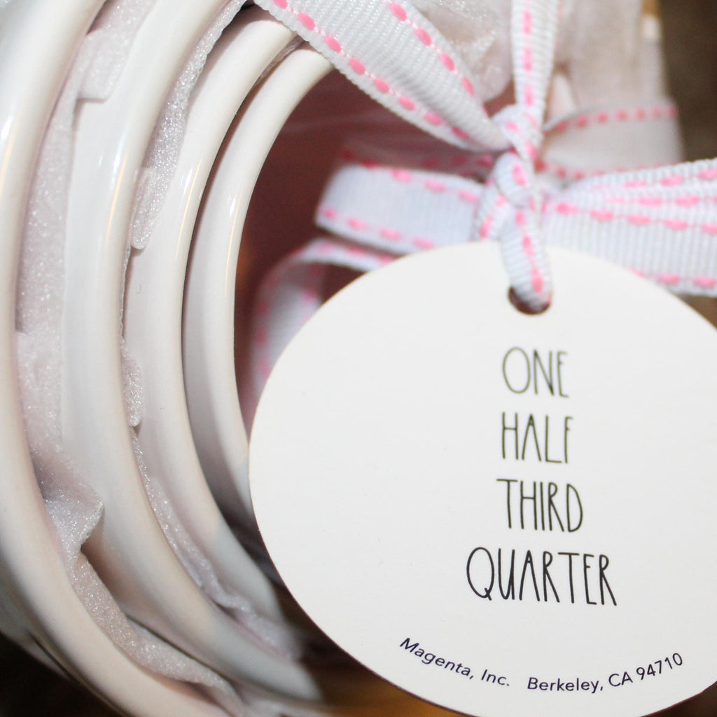 Rae Dunn White / Pink Measuring Cup Set