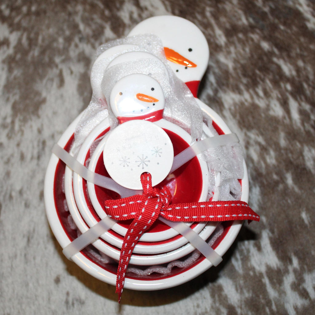 Rae Dunn Snowman Handle Measuring Cup Set