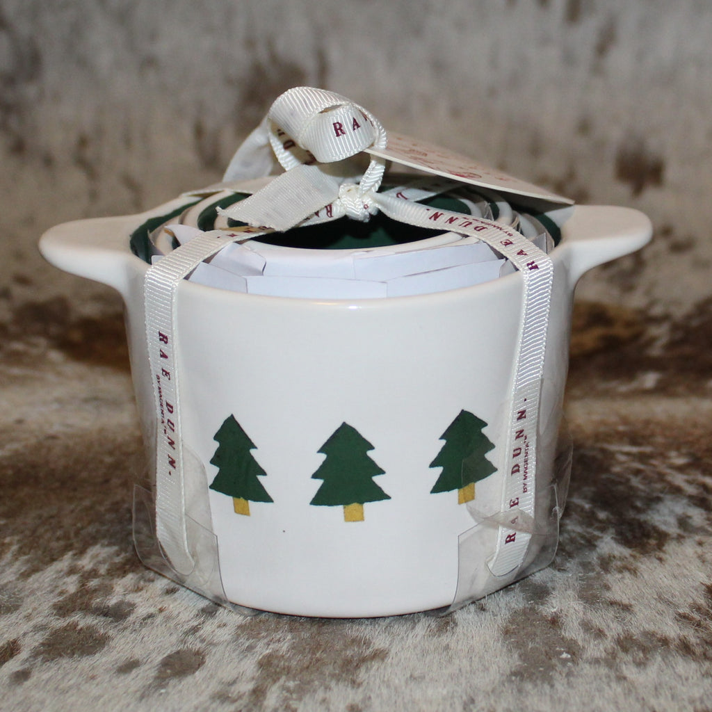 Rae Dunn Christmas Tree White Measuring Cup Set