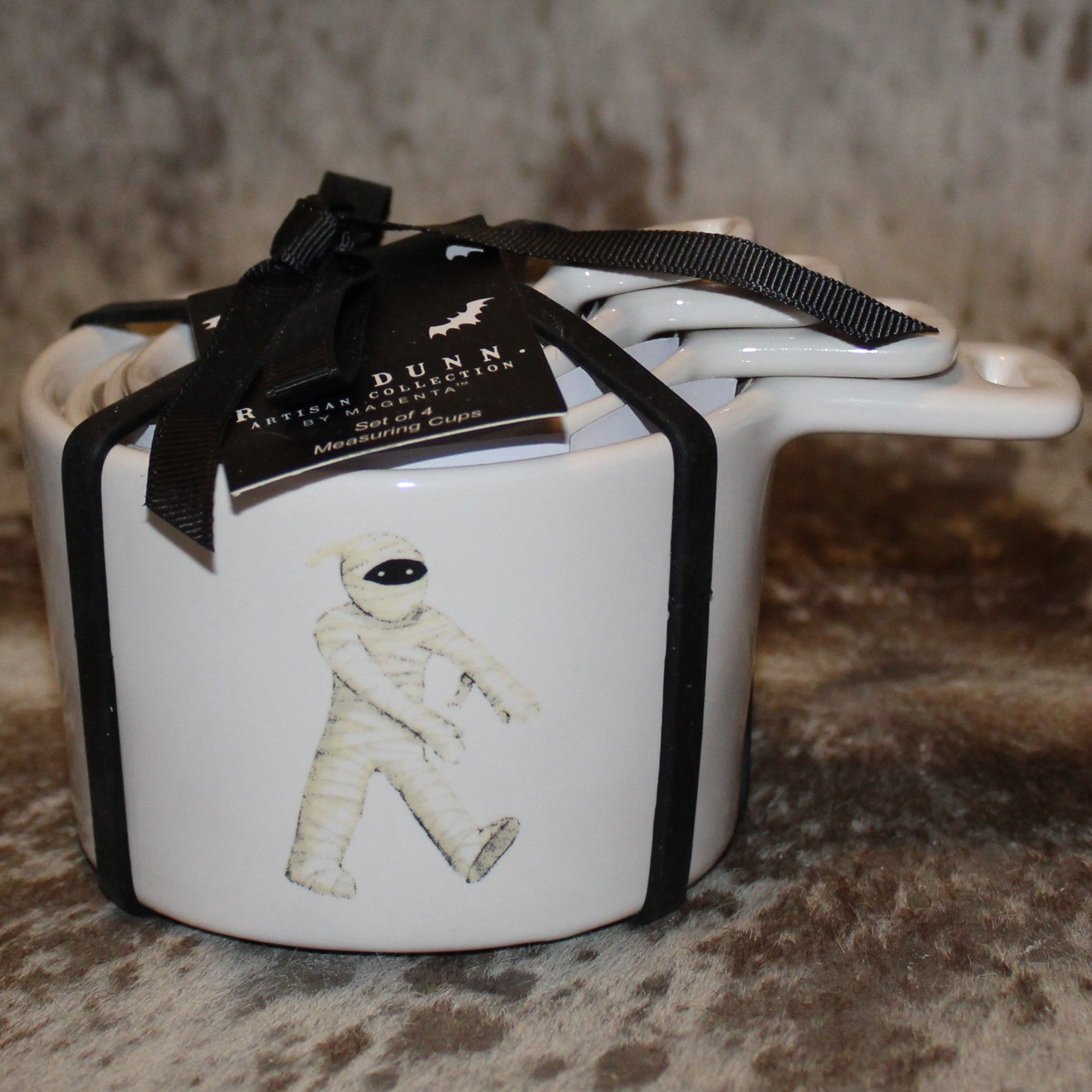 Rae Dunn Mummy Halloween Measuring Cup Set