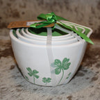 Rae Dunn Shamrock Pattern Measuring Cup Set