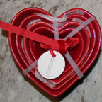 Rae Dunn XO Red Heart Shaped Measuring Cup Set