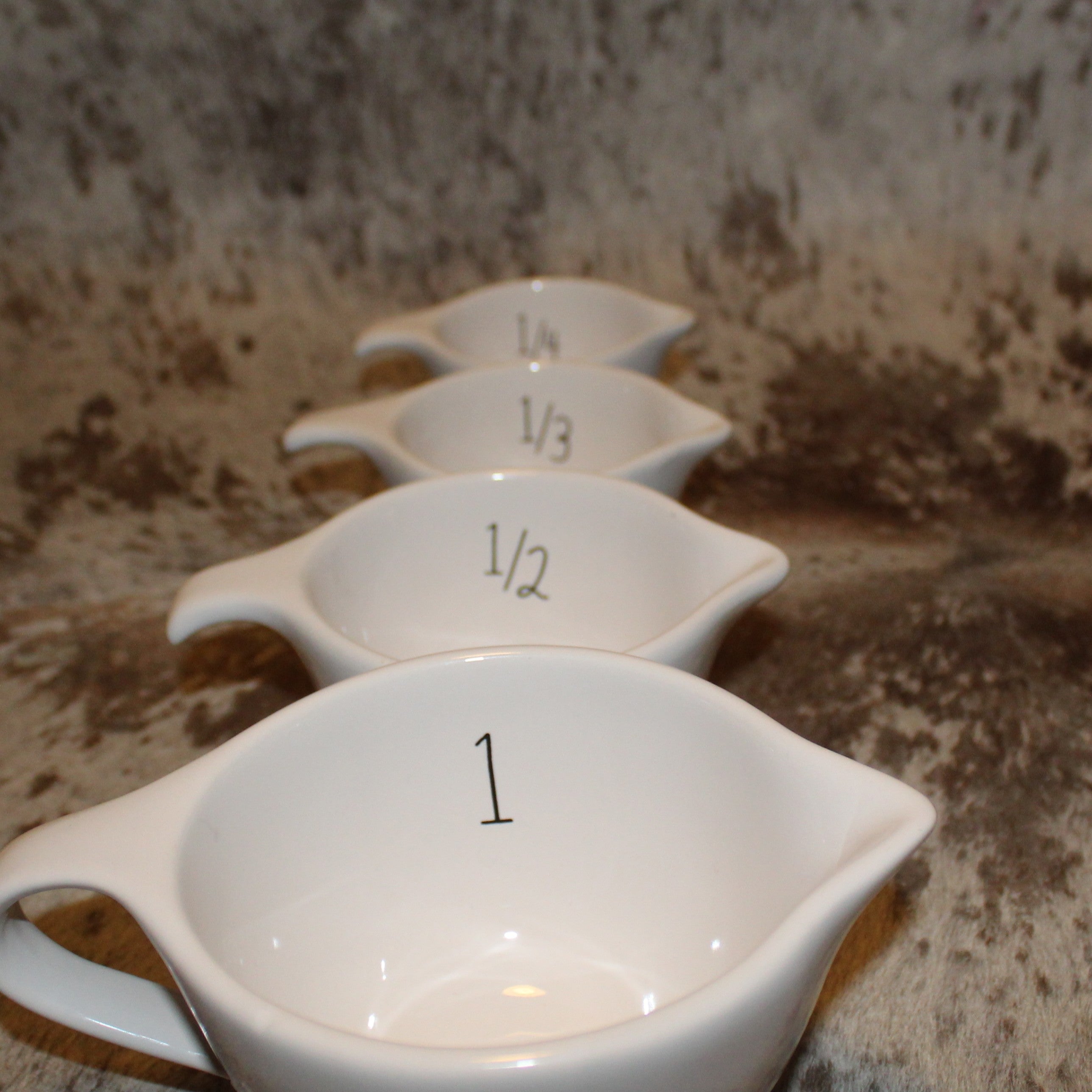 Rae Dunn Snowman White Measuring Cup Set