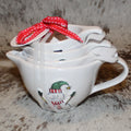 Rae Dunn Snowman White Measuring Cup Set