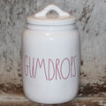 Rae Dunn GUMDROPS White Baby Canister with Flat Lid