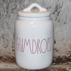 Rae Dunn GUMDROPS White Baby Canister with Flat Lid