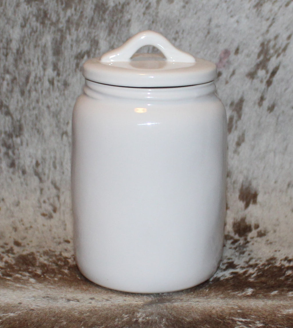 Rae Dunn GUMDROPS White Baby Canister with Flat Lid