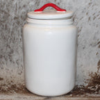 Rae Dunn MERRY White Extra Large Canister with Flat Lid