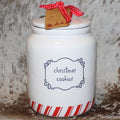 Rae Dunn christmas cookies White Small Canister with Flat Lid