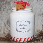 Rae Dunn christmas cookies White Small Canister with Flat Lid