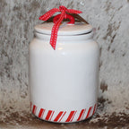 Rae Dunn christmas cookies White Small Canister with Flat Lid