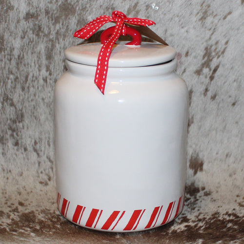 Rae Dunn christmas cookies White Small Canister with Flat Lid