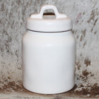 BELIEVE White Baby Canister with Santa Hat