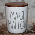 Rae Dunn MARSH MALLOW White Baby Cellar with Wood Lid