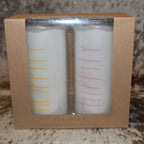 Rae Dunn HOPPITY HIPPITY Led Candle Set of 2