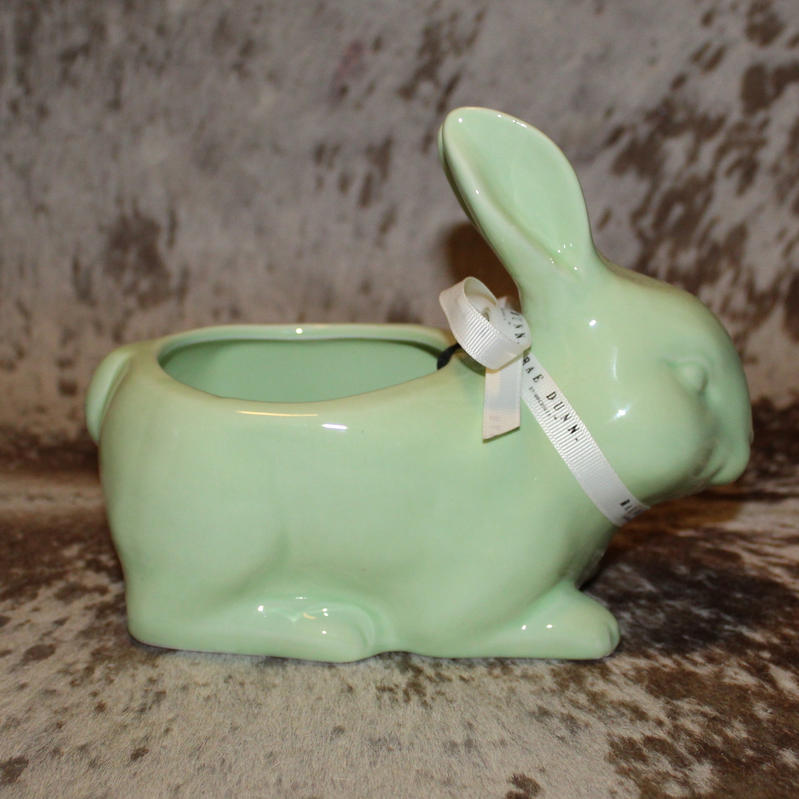 Rae Dunn BUNNY TREATS Rabbit Shaped Dish - Light Green