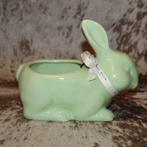 Rae Dunn BUNNY TREATS Rabbit Shaped Dish - Light Green