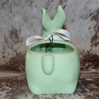 Rae Dunn BUNNY TREATS Rabbit Shaped Dish - Light Green