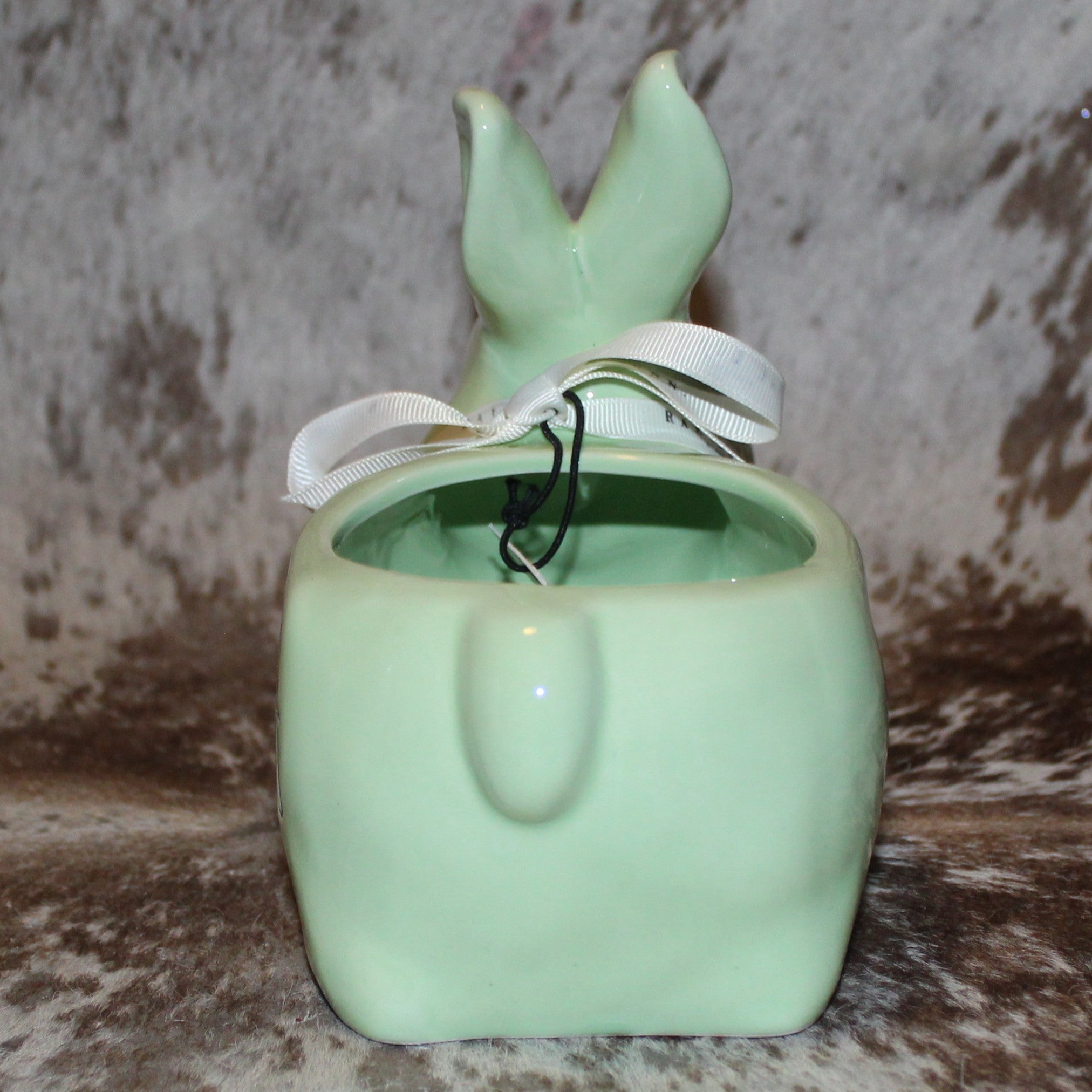 Rae Dunn BUNNY TREATS Rabbit Shaped Dish - Light Green