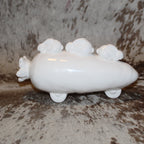 Rae Dunn HOP TO IT White Carrot Figurine with 3 Bunnies on Top