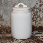 Rae Dunn JELLY BEANS White Baby Canister with Flat Lid