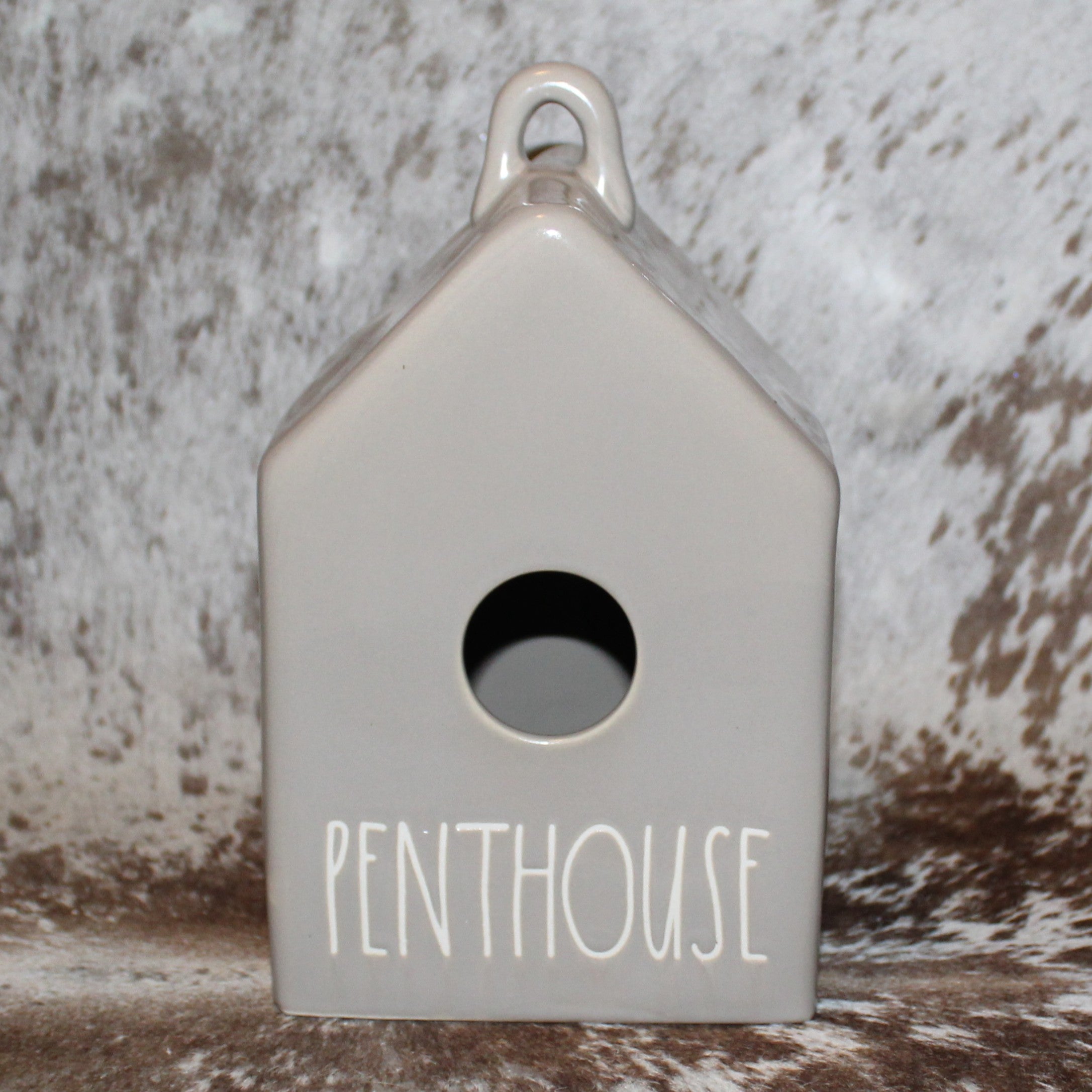 Rae Dunn PENTHOUSE Gray Birdhouse