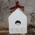 Rae Dunn HO HO HO White Birdhouse