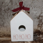 Rae Dunn HO HO HO White Birdhouse