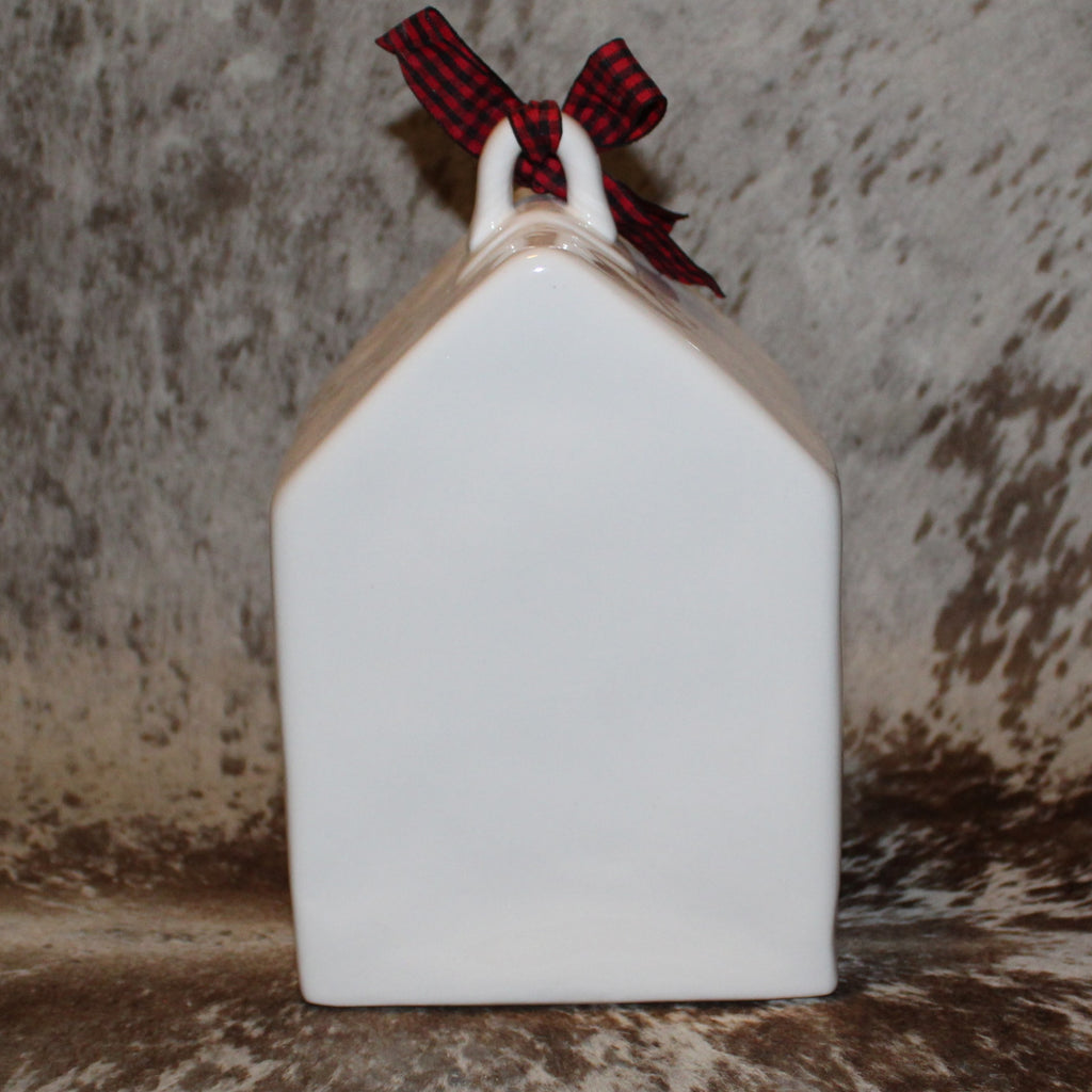 Rae Dunn HO HO HO White Birdhouse