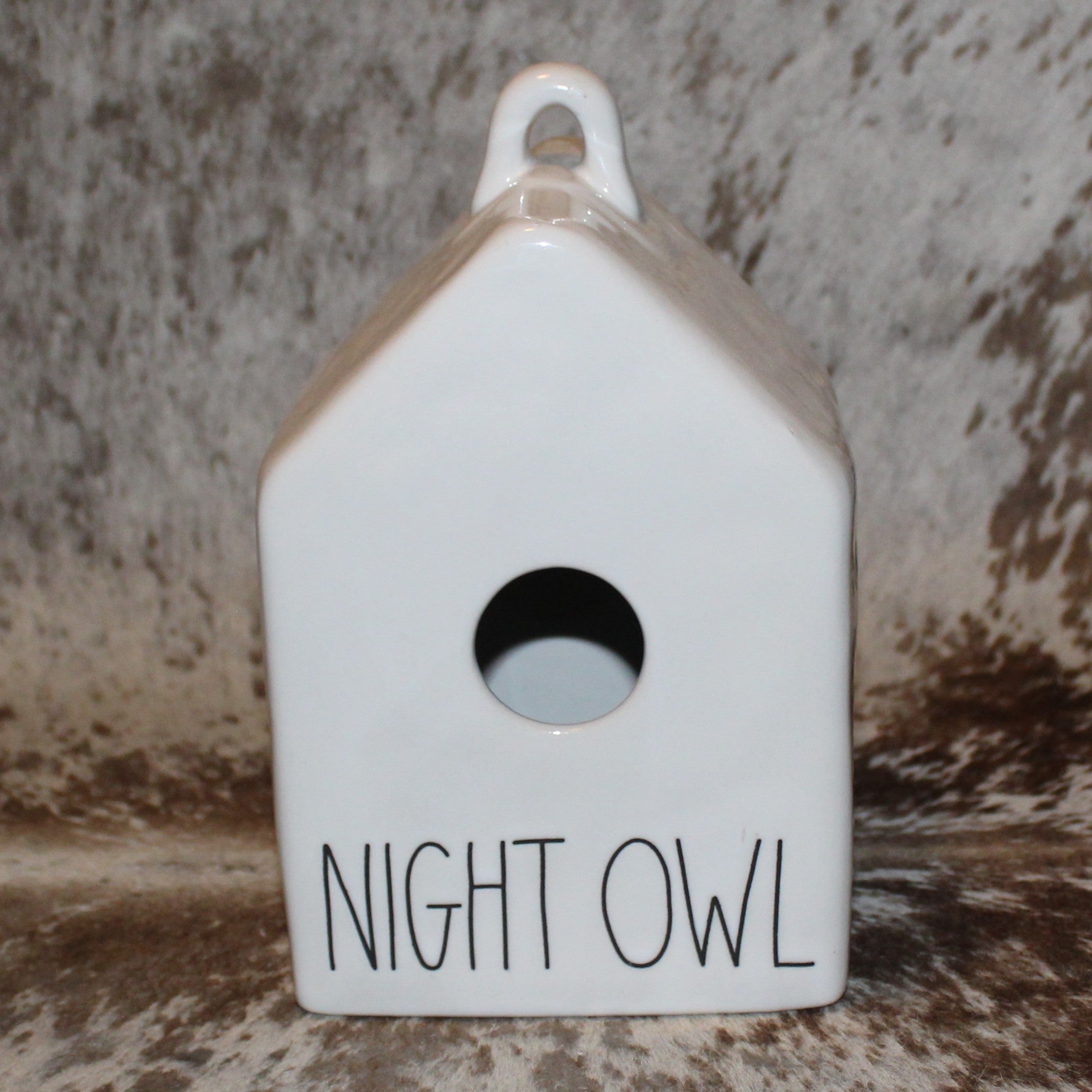 Rae Dunn NIGHT OWL White Birdhouse