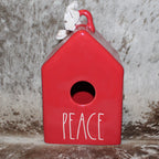 Rae Dunn PEACE Red Birdhouse