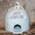 Rae Dunn WINTER WONDERLAND Baby Blue Igloo Birdhouse