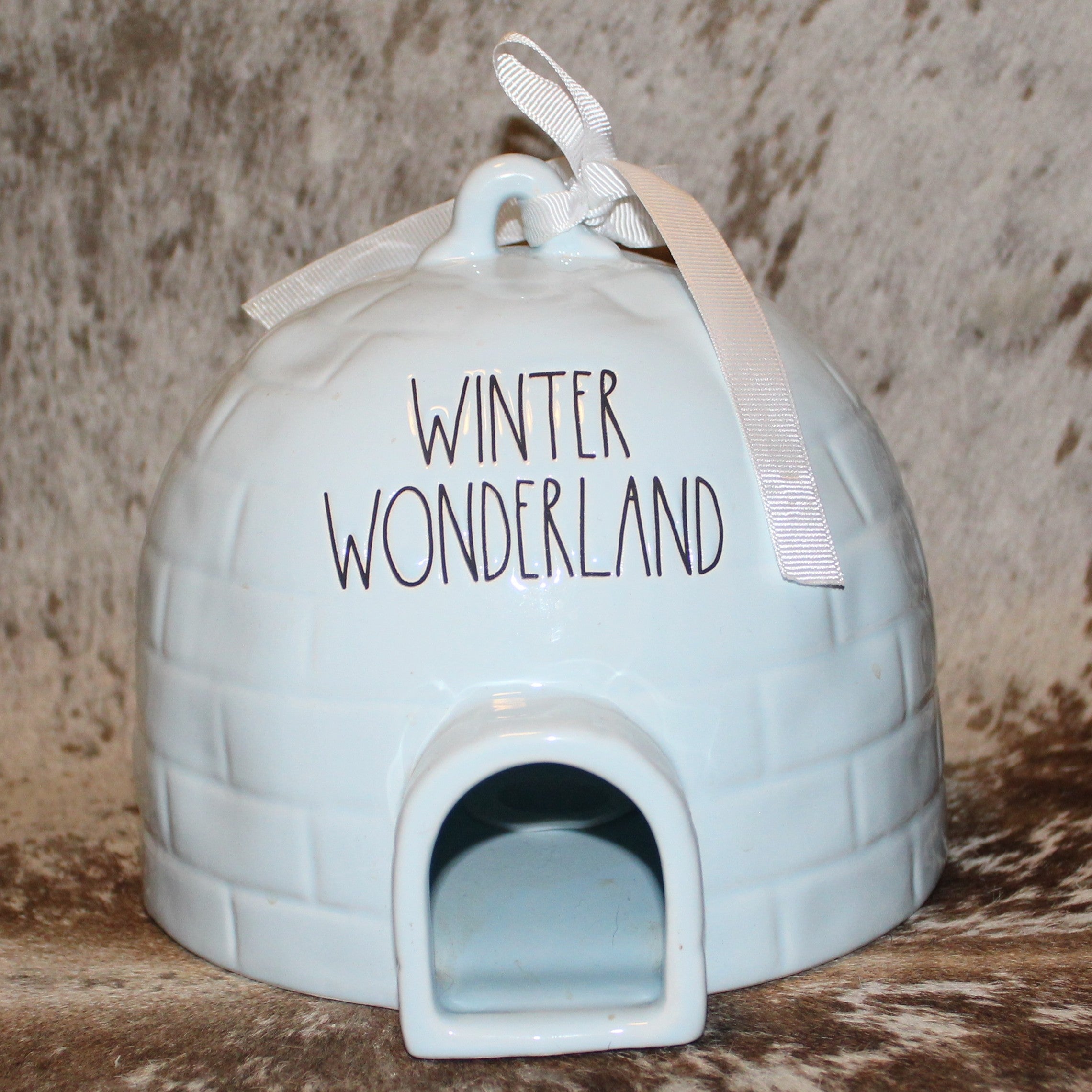 Rae Dunn WINTER WONDERLAND Baby Blue Igloo Birdhouse