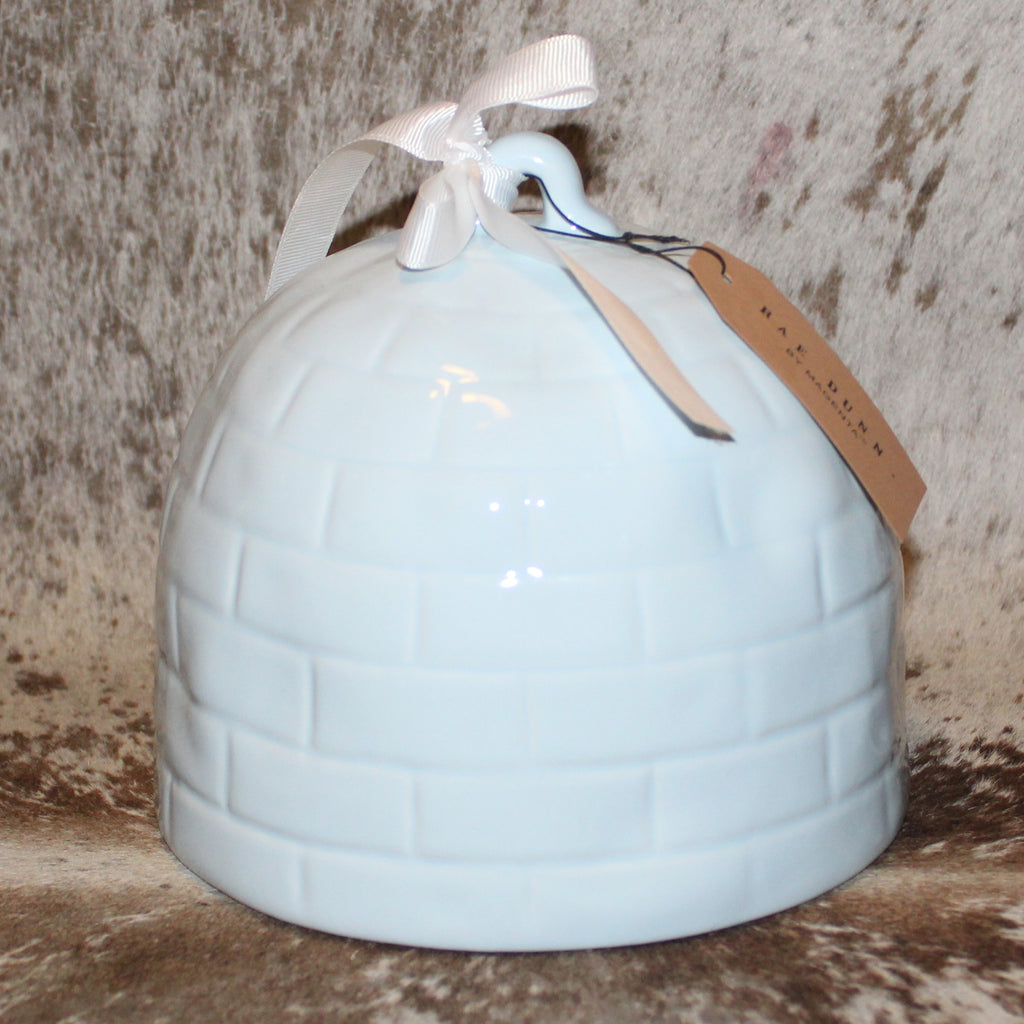 Rae Dunn WINTER WONDERLAND Baby Blue Igloo Birdhouse