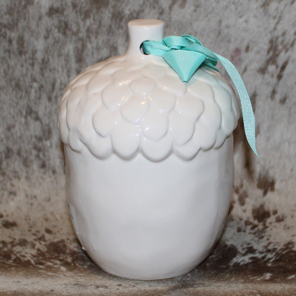 Rae Dunn CHIRP Acorn Shaped White Birdhouse