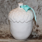 Rae Dunn CHIRP Acorn Shaped White Birdhouse