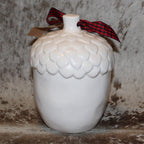Rae Dunn NEST Acorn Shaped White Birdhouse