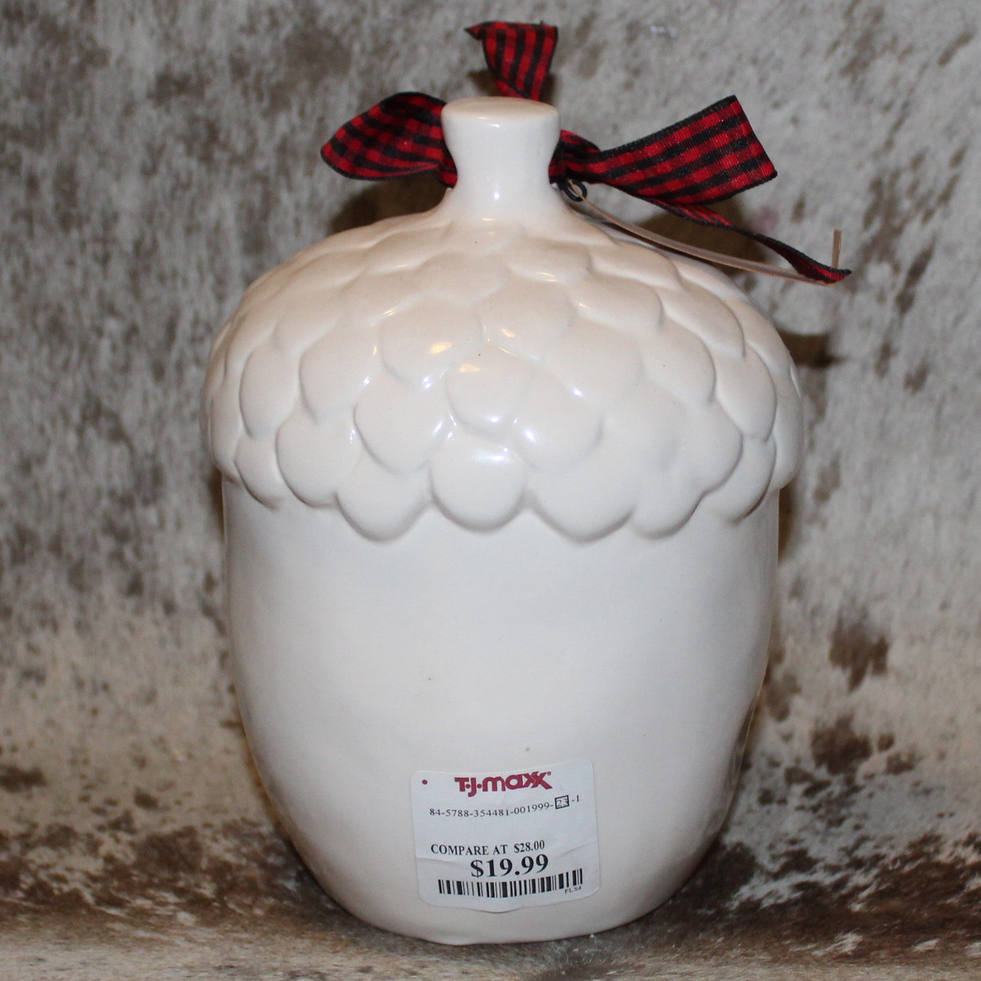 Rae Dunn PEACE Acorn Shaped White Birdhouse