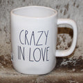 Rae Dunn CRACY IN LOVE White Mug