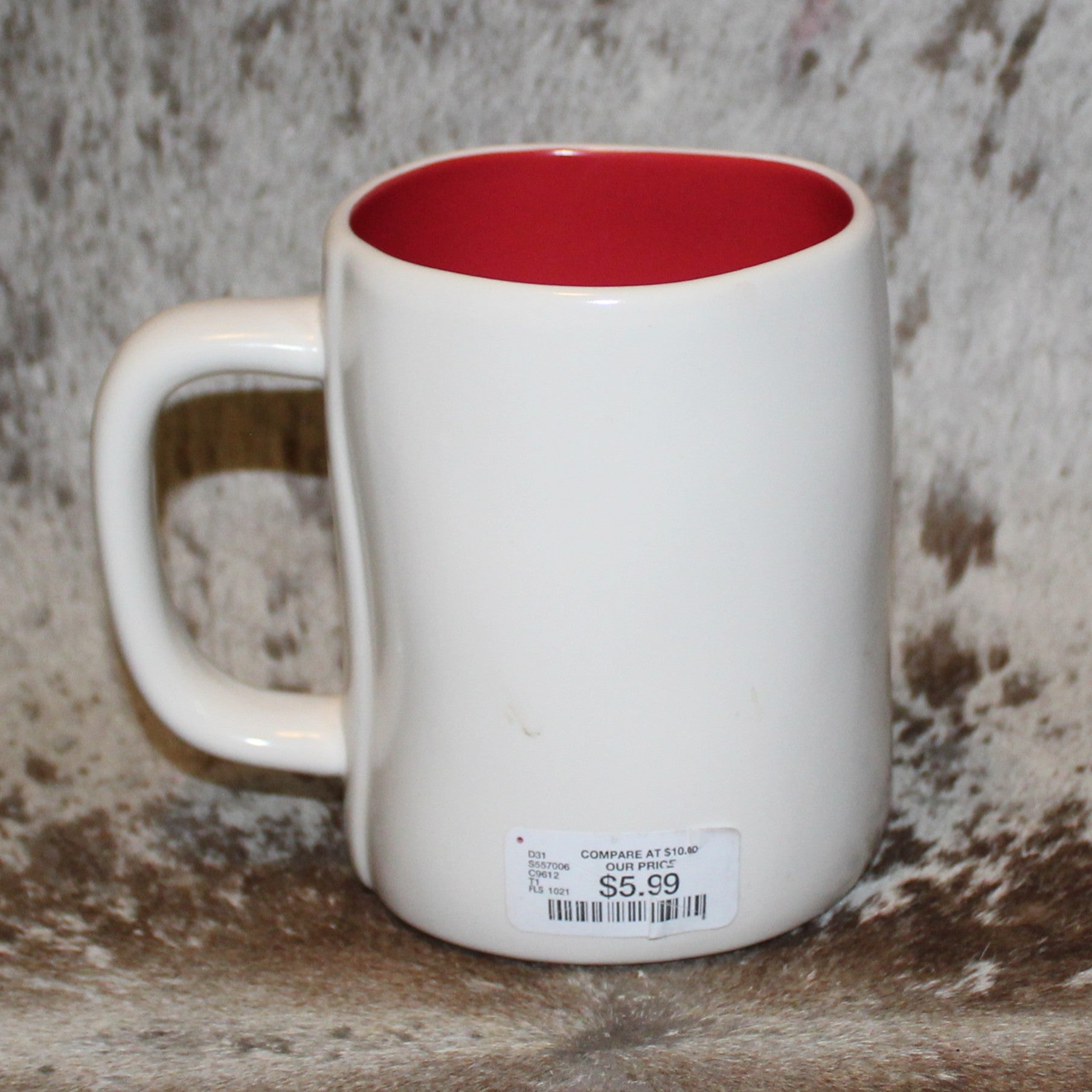 Rae Dunn PEPPERMINT KISSES White Mug