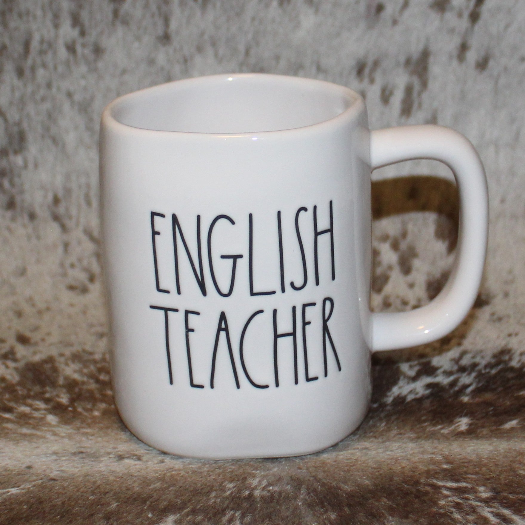 Rae Dunn ENGLISH TEACHER White Mug