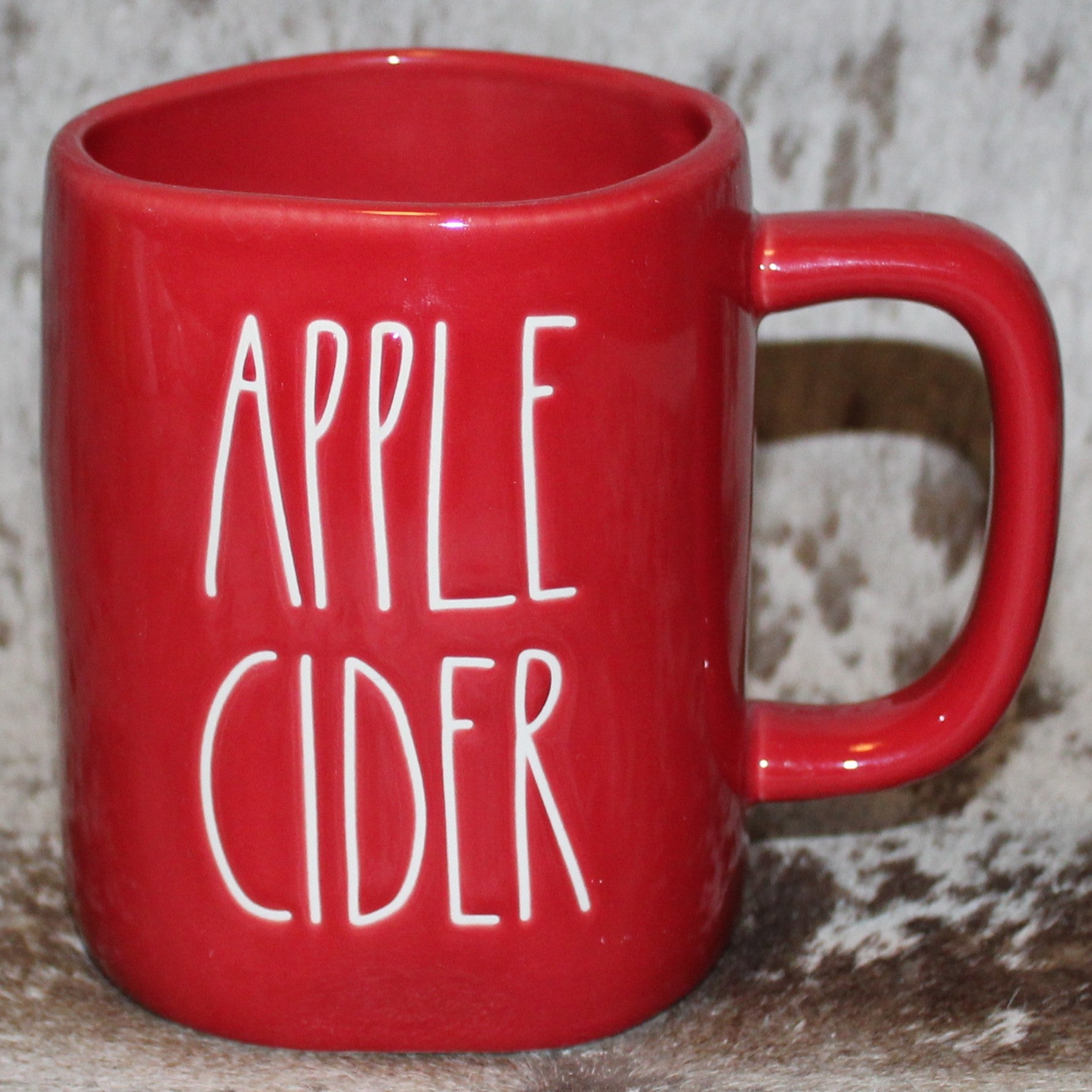Rae Dunn APPLE CIDER Red Mug
