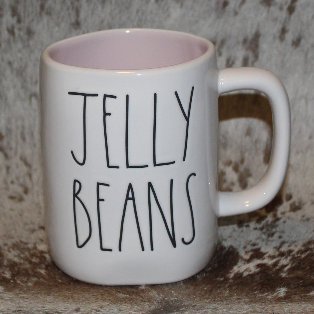 Rae Dunn JELLY BEANS White Mug
