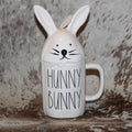 Rae Dunn HUNNY BUNNY White Mug with Bunny Topper