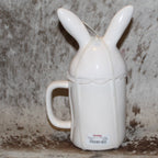 Rae Dunn HUNNY BUNNY White Mug with Bunny Topper
