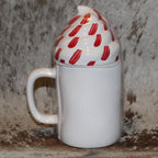 Rae Dunn PEPPERMINT MOCHA White Mug with Whip Cream Topper