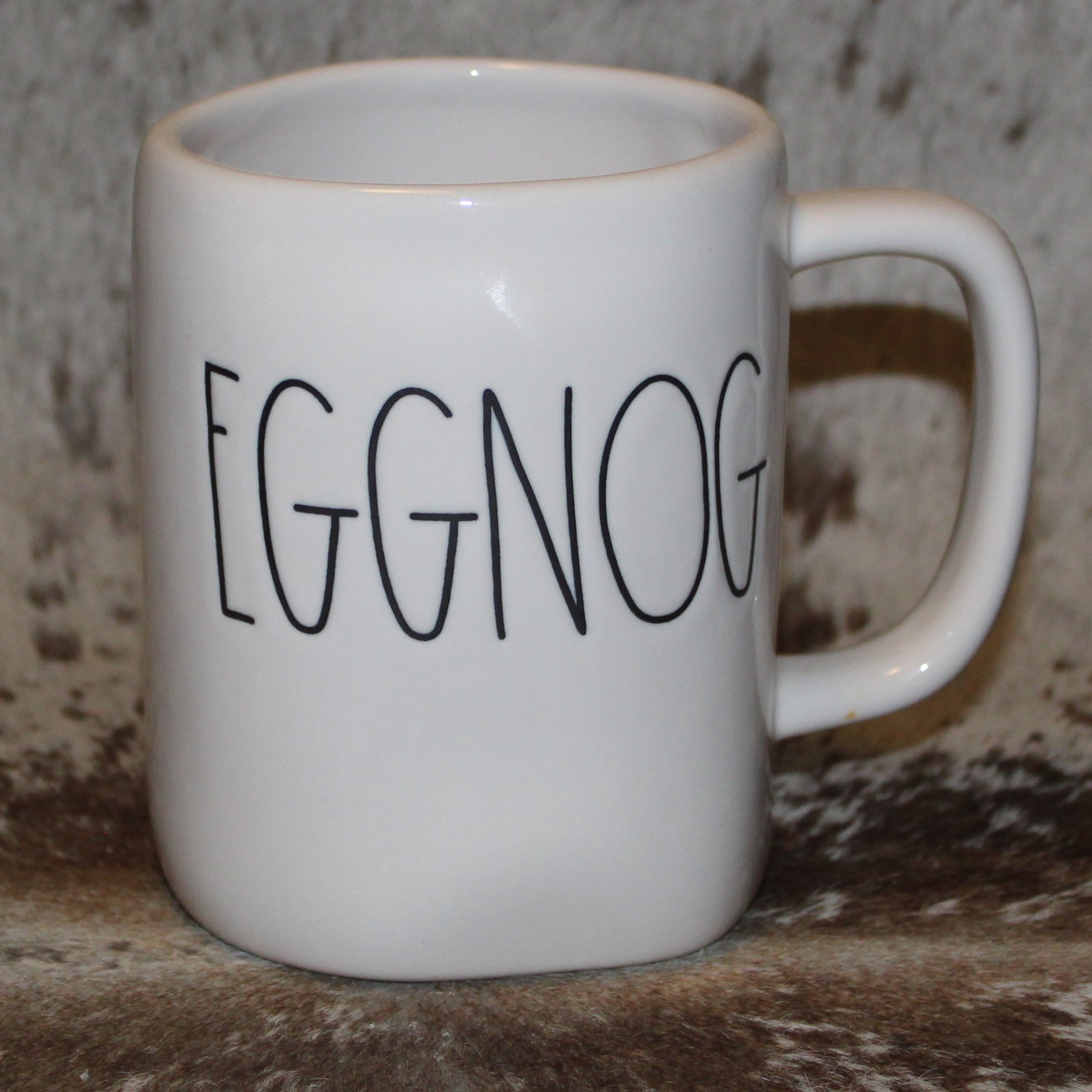 Rae Dunn EGGNOG White Mug